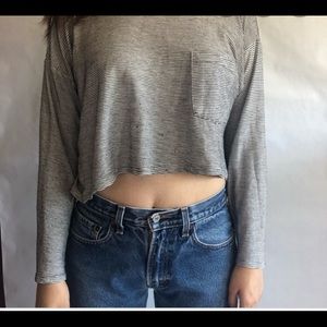 COPY - American Apparel Stripped Crop Top